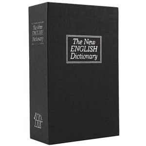 Book Safe with Key Lock, Hidden Compartment Locking Storage, Looks Like Real Book, Cash Jewelry Document Security, Metal Box Inside, Home Office Library Safe