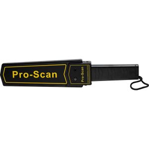 Pro-Scan Security Scanner Handheld Metal Detector, Detects Handgun 5 inches Knife 4 inches, LED and Vibration Alert, Battery Powered, Professional Security Tool